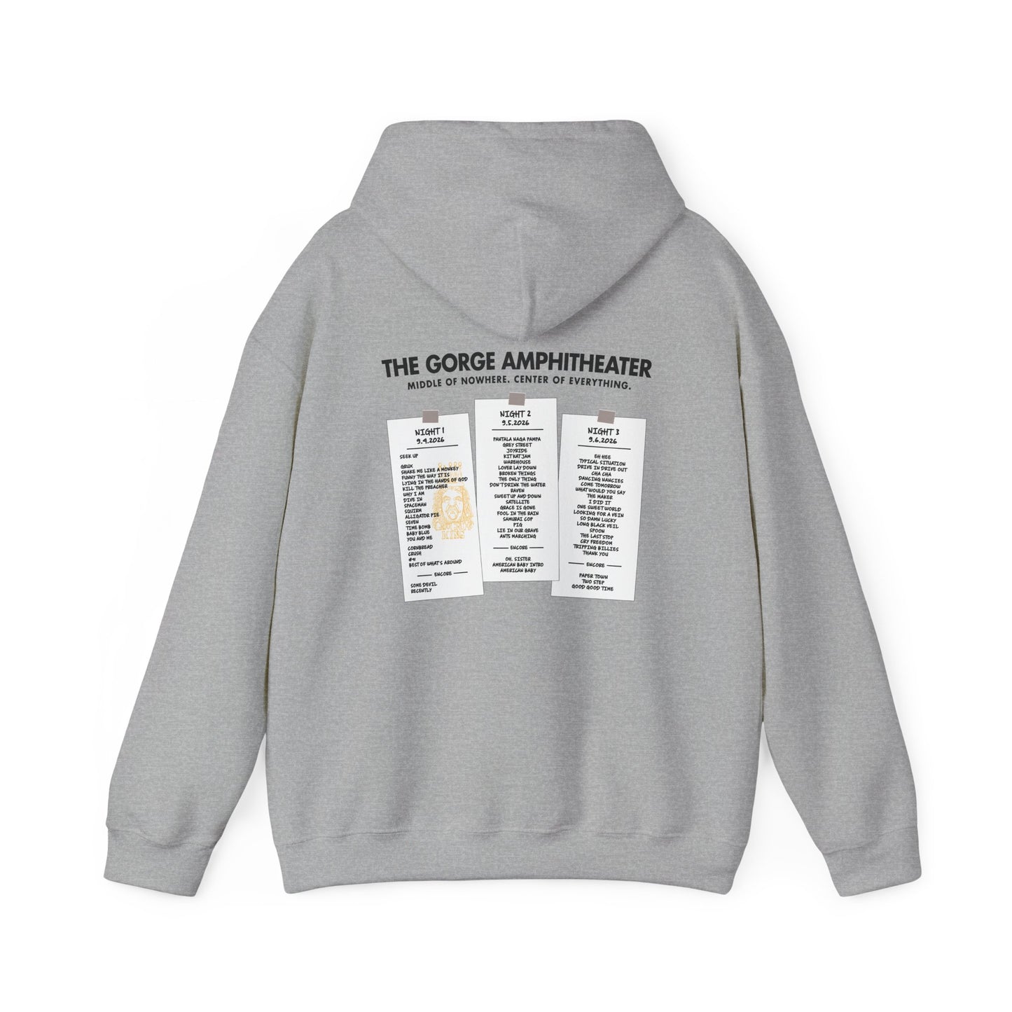 New Gorge Album 2026 Hoodies *With Set List