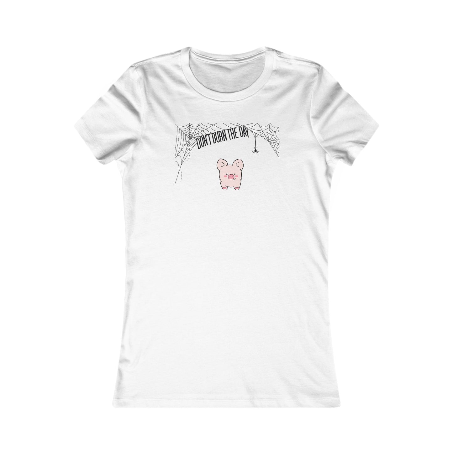 Dont Burn The Day Spider Web Woman's Cut Tee