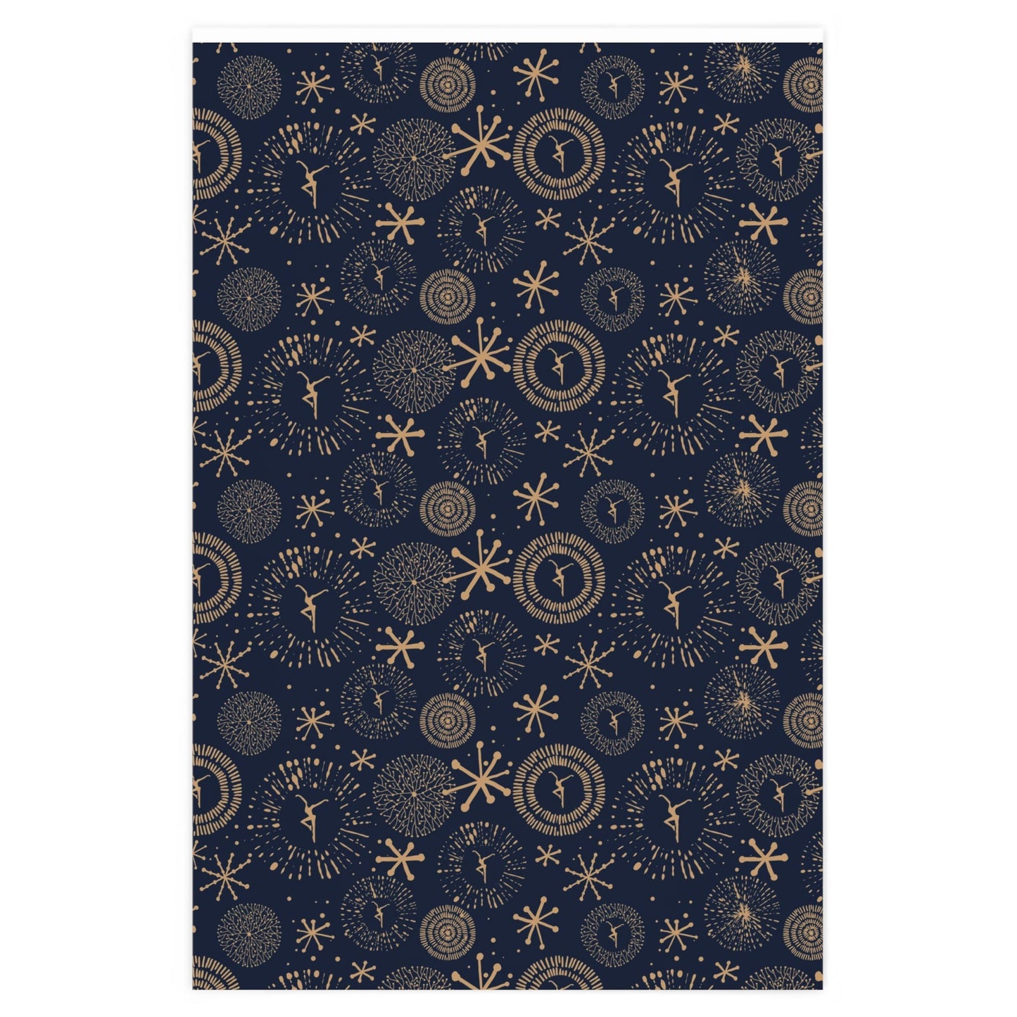 Celebrate in Blue and Gold Wrapping Paper (Double Sided)