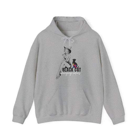 Black Cat Pin Up Hoodies