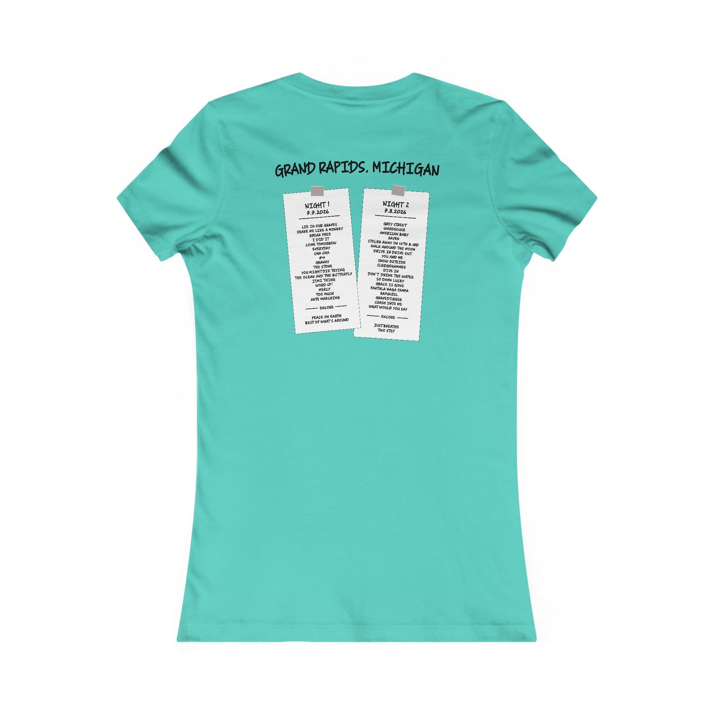 Grand Rapids 2026 Woman's Cut Tee *With Set List