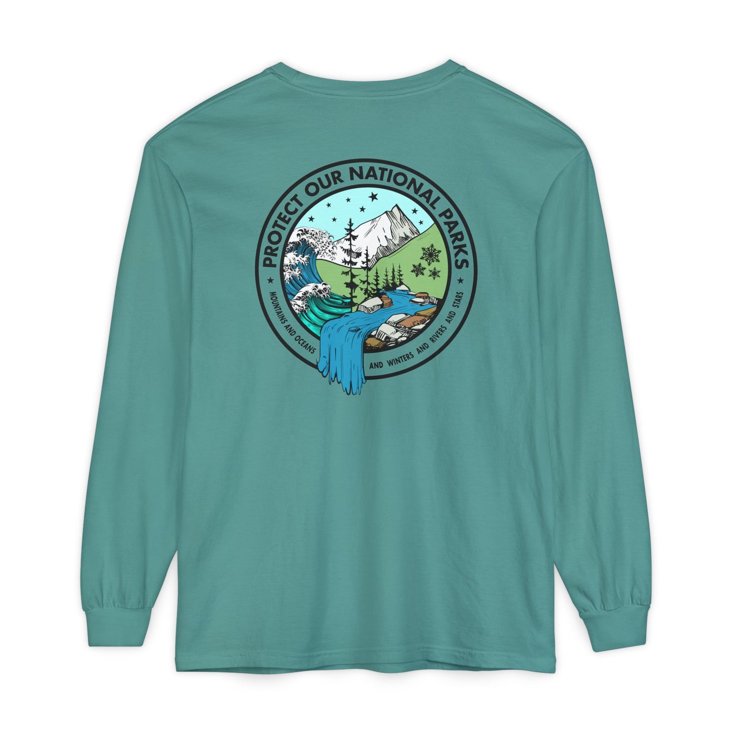 Protect Our National Parks - Funny *With Back Print Long Sleeve T