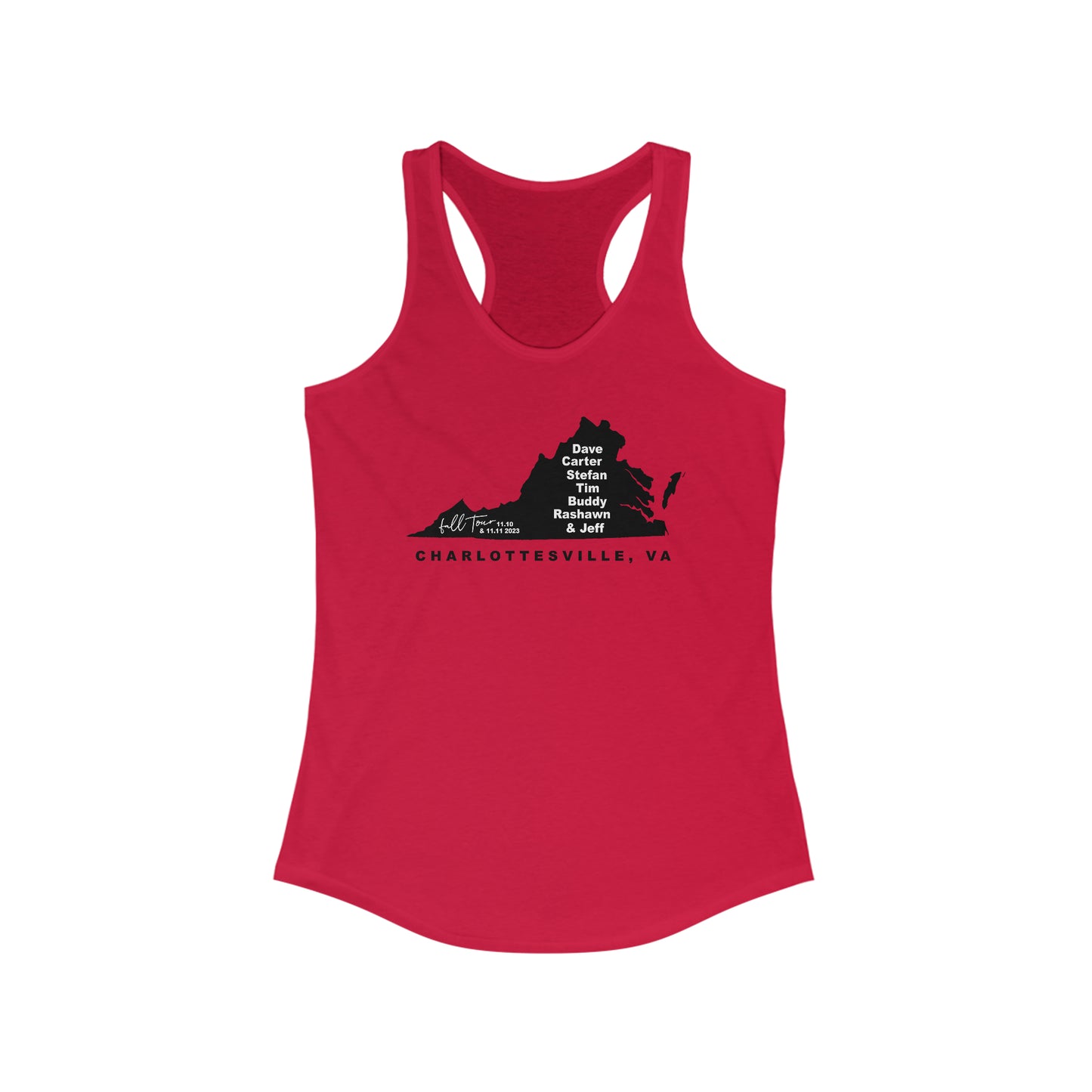 Virginia Charlottesville Fall Tour 2023 Tank Top w/set list