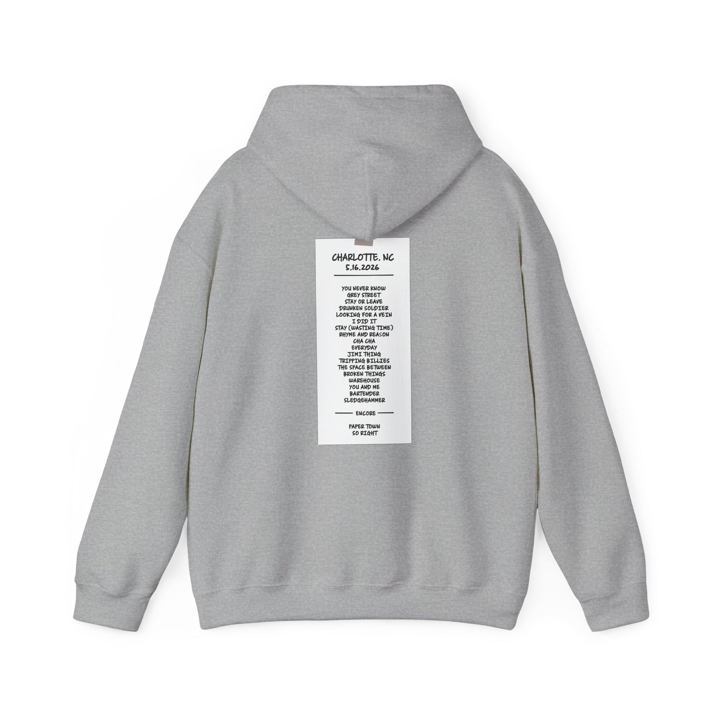 Charlotte NC 2026 Hoodies *With Set List