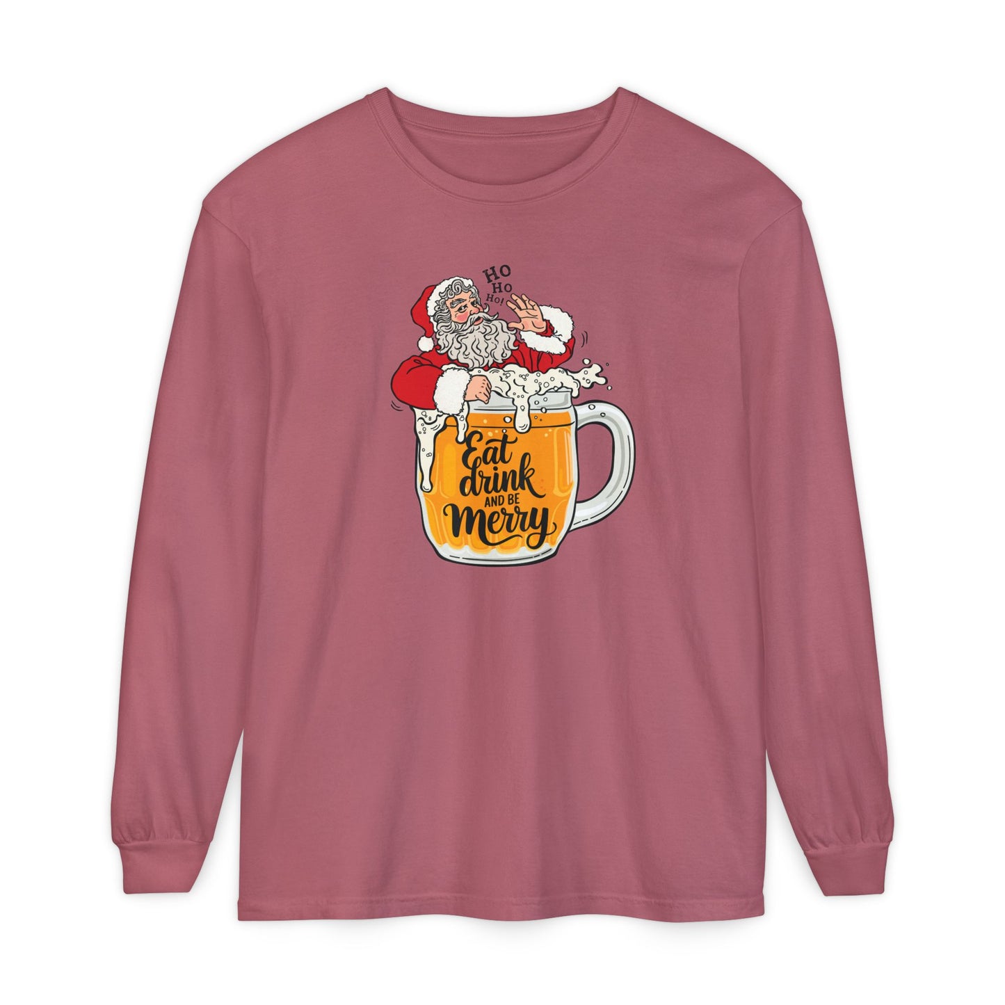 Eat Drink Santa Long Sleeve Tee