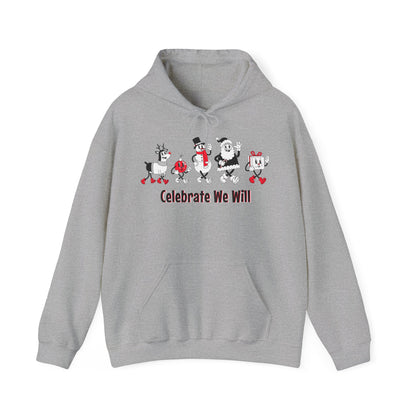 Celebrate We Will Holiday Vintage Hoodie