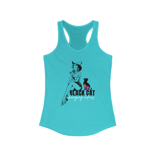 Black Cat Pin Up Woman's Tank