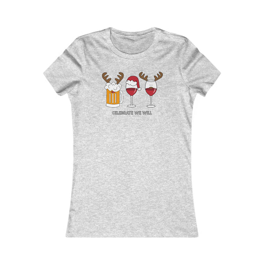 Celebrate With A Glass Woman's Cut Tee