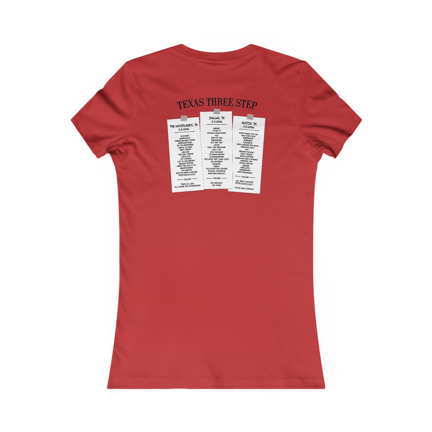 Texas Three Step 2026 Woman's Cut Tee *With Set List