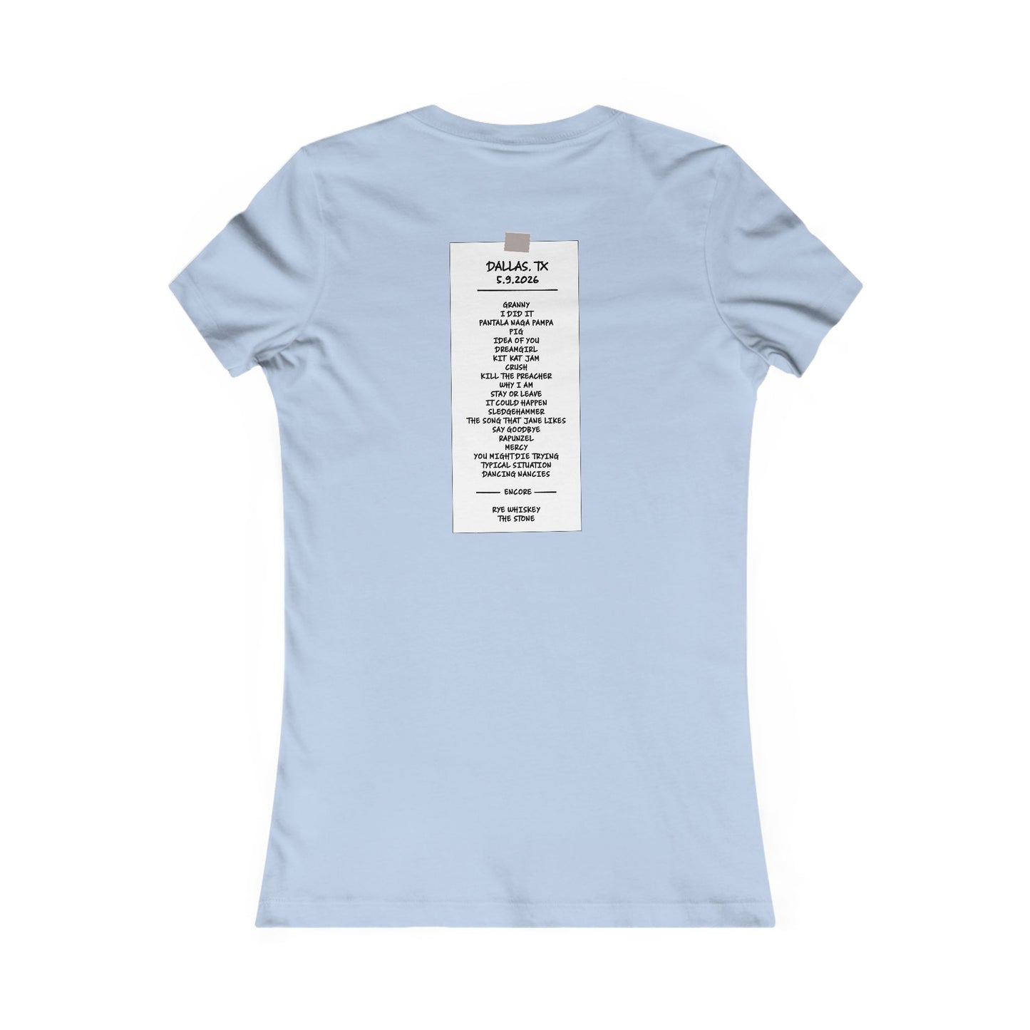 Dallas 2026 Woman's Cut Tee *With Set List