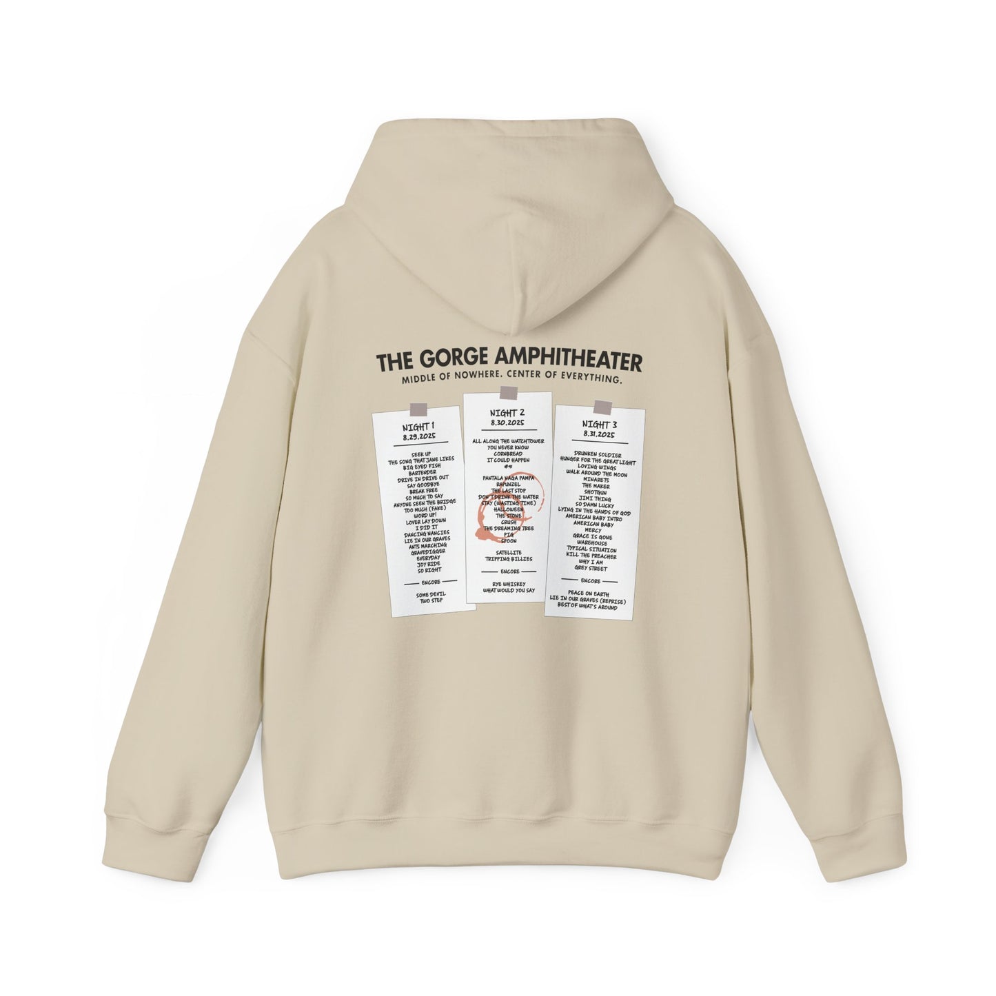 Stay Up Gorge 2025 Hoodie *With Set List