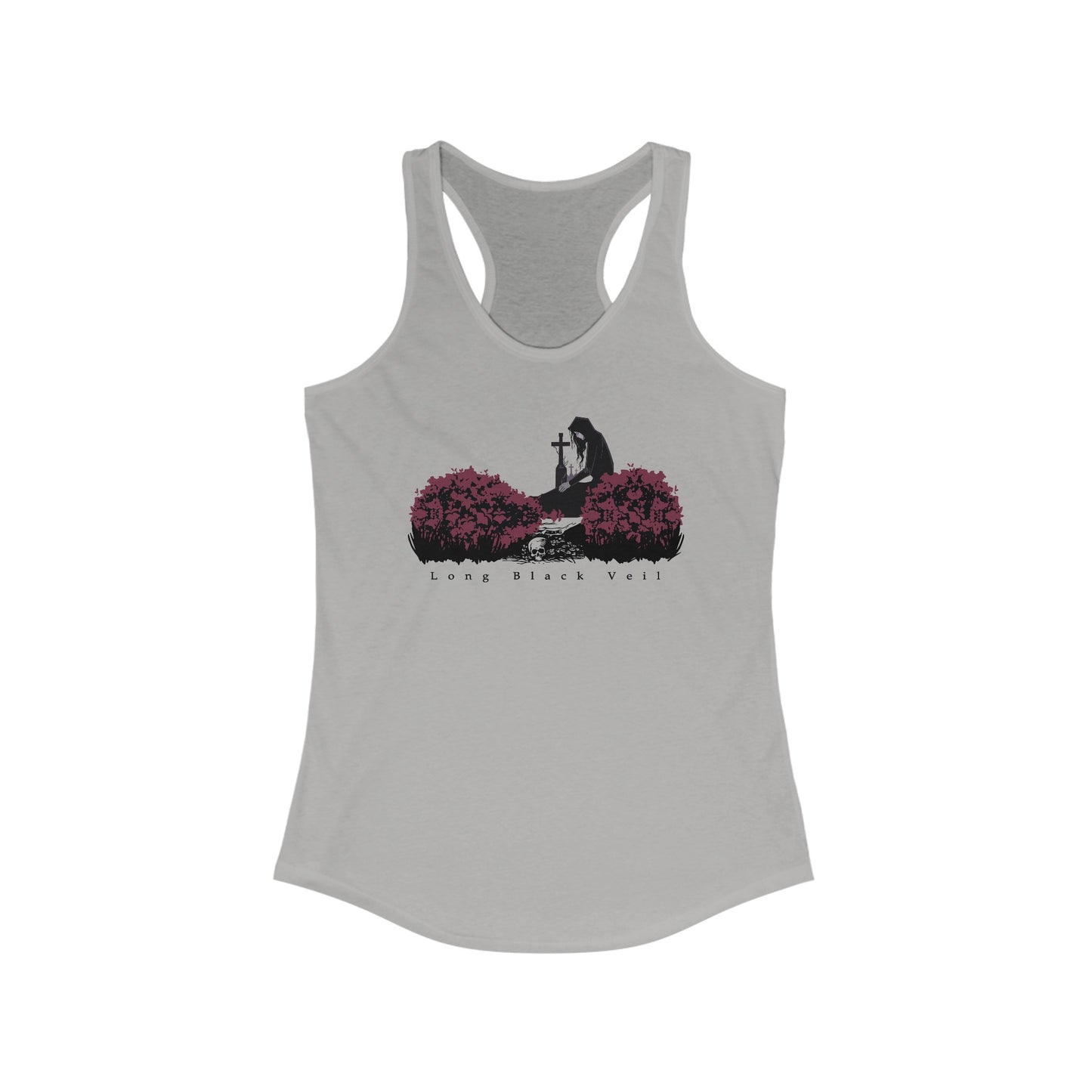 Long Black Veil Tank Top