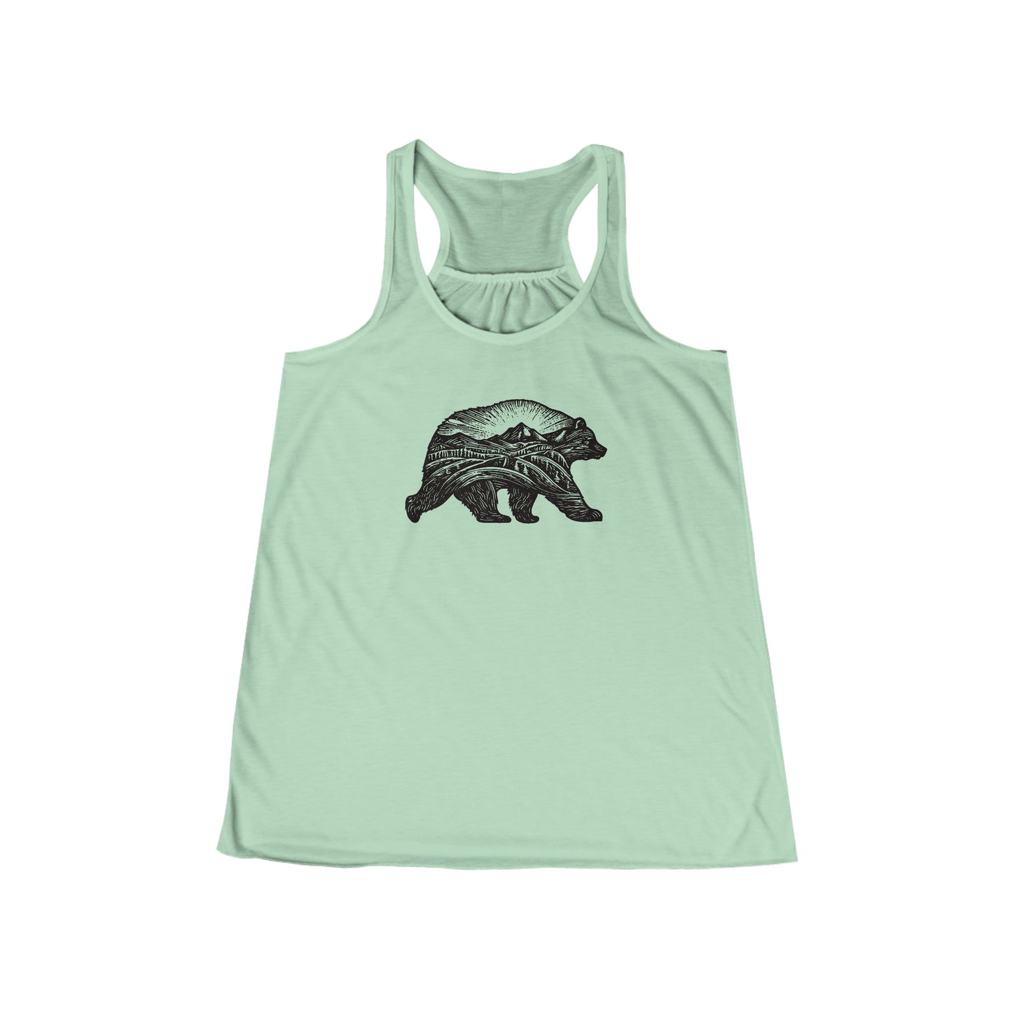 Black Bear Flowy Tank