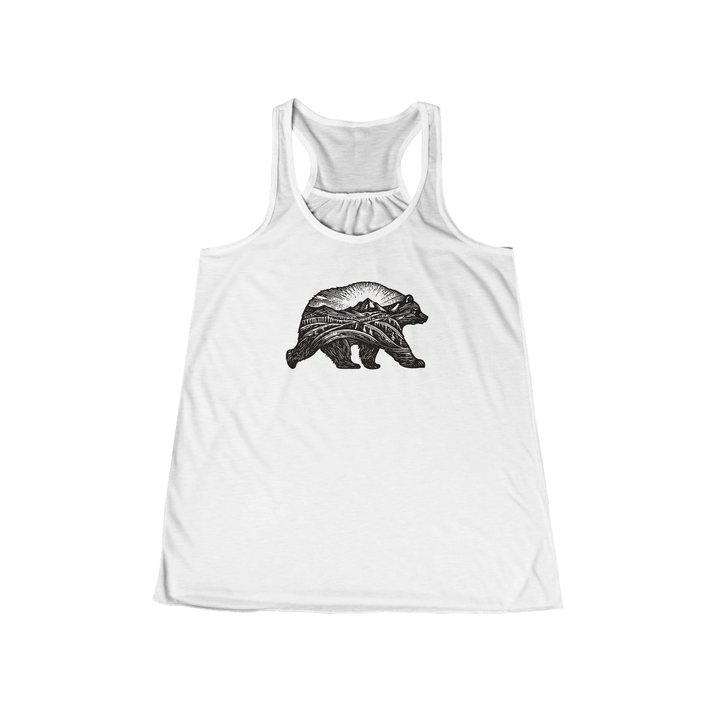 Black Bear Flowy Tank