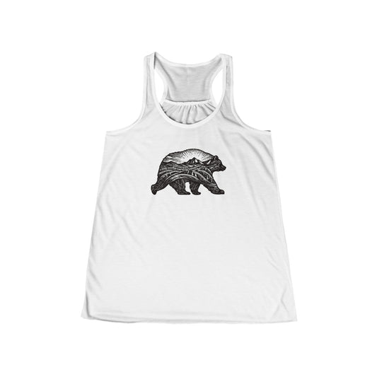 Black Bear Flowy Tank