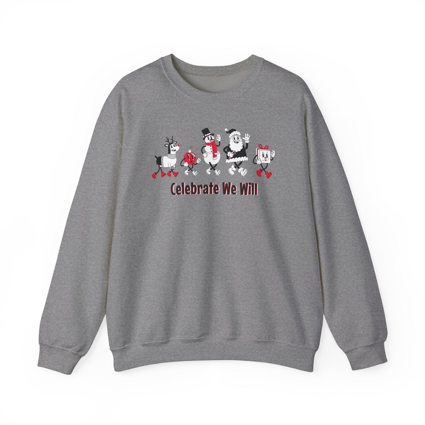 Celebrate We Will Holiday Vintage Crew Neck