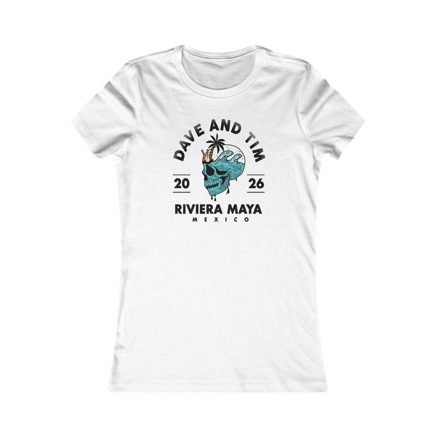D&T Skull Palm Trees 2026 Woman's Cut Tee *With Set List