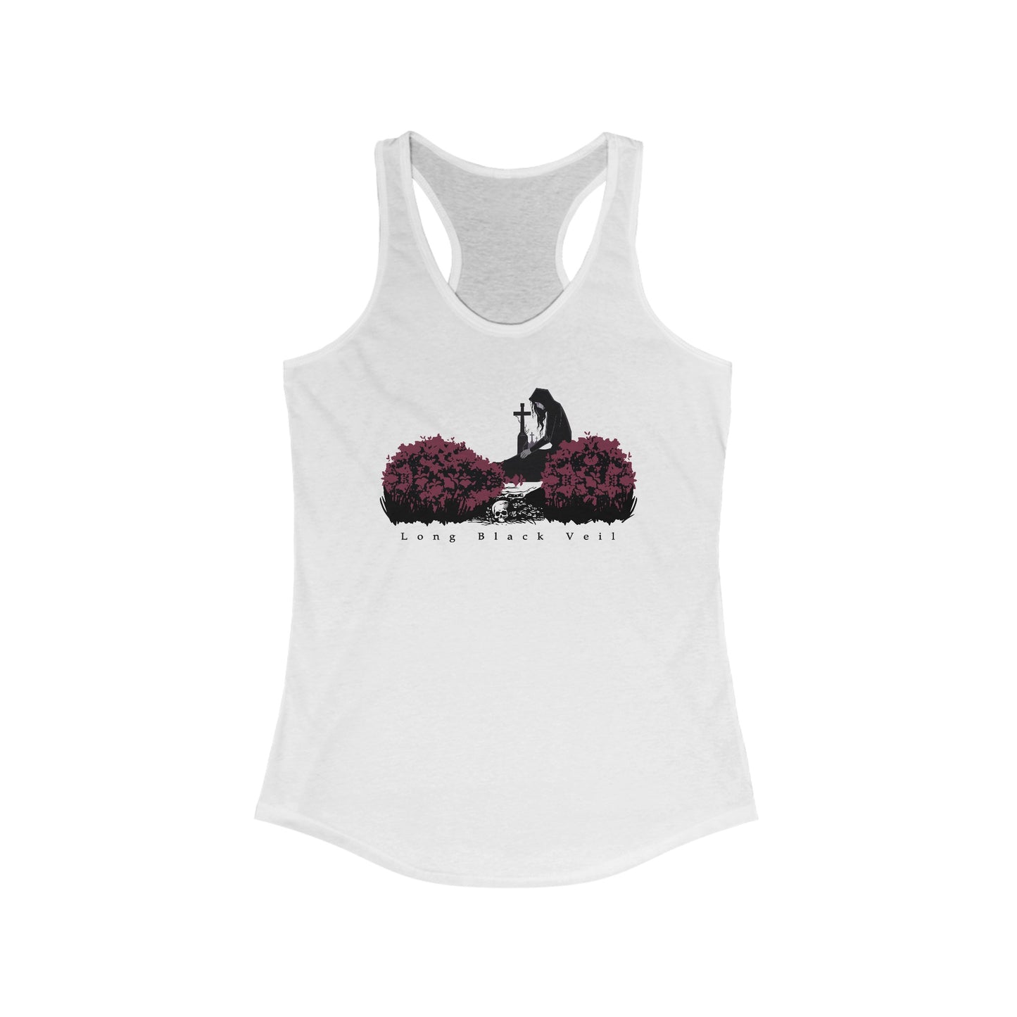 Long Black Veil Tank Top