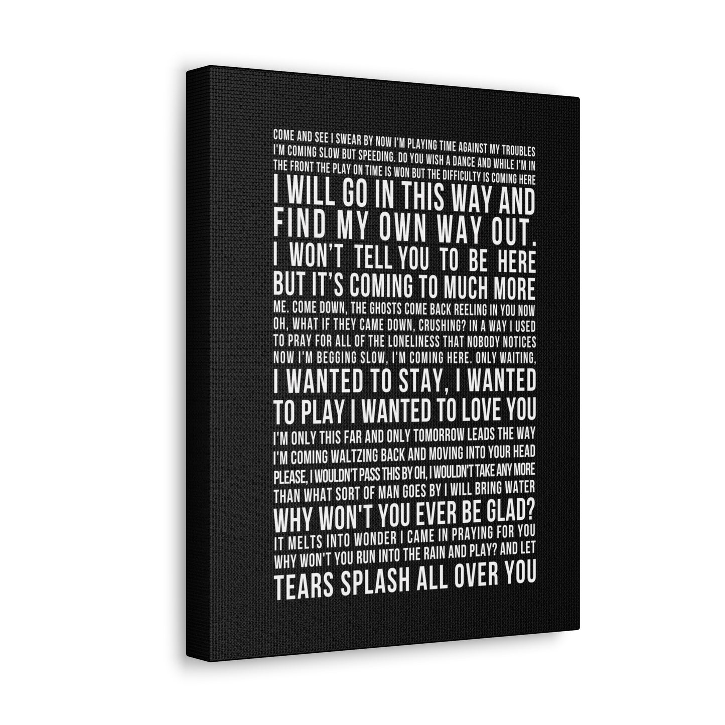 #41 Lyric Art Canvas Print
