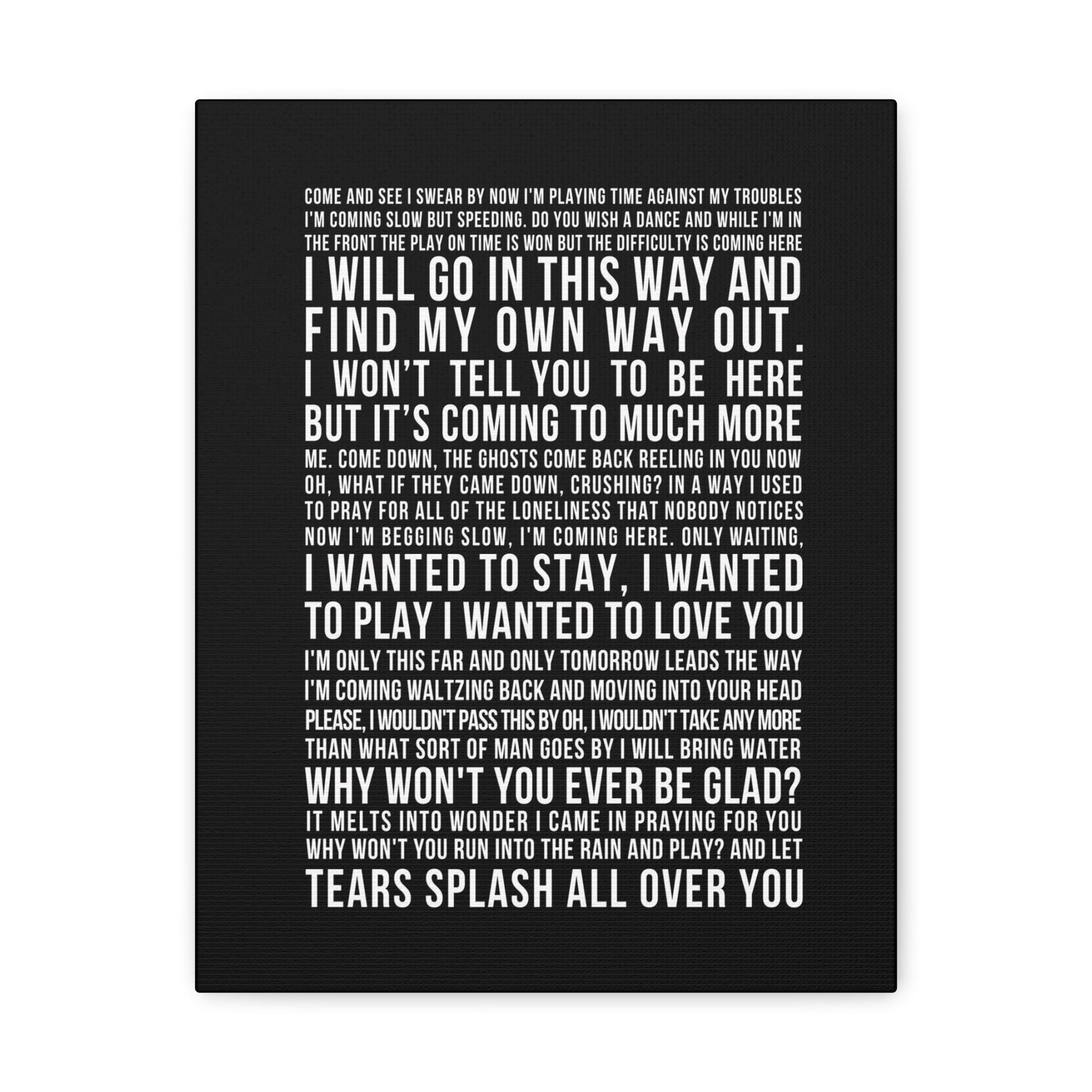 #41 Lyric Art Canvas Print