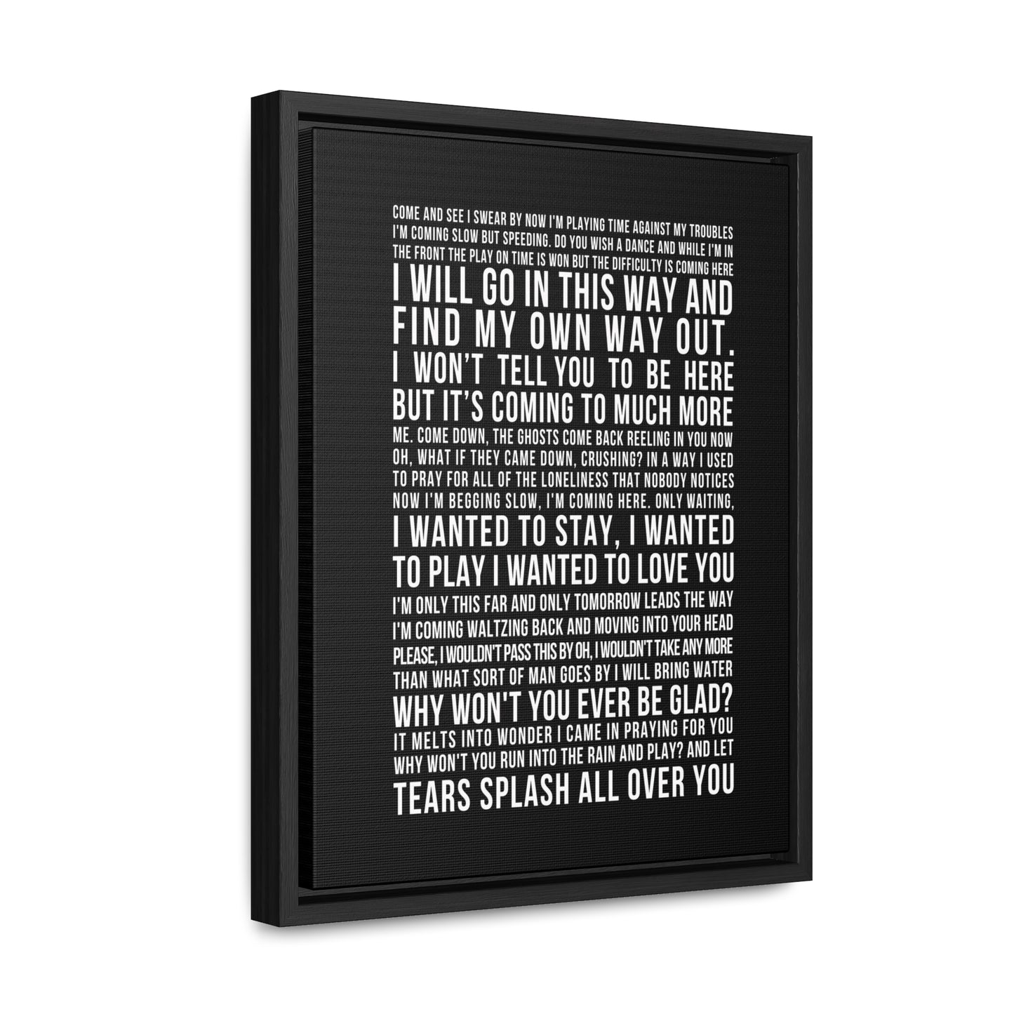 #41 Lyric Art Canvas Print