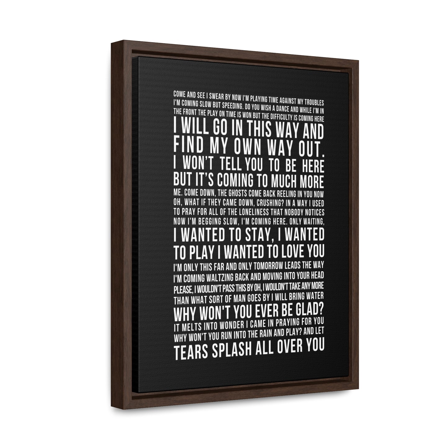 #41 Lyric Art Canvas Print
