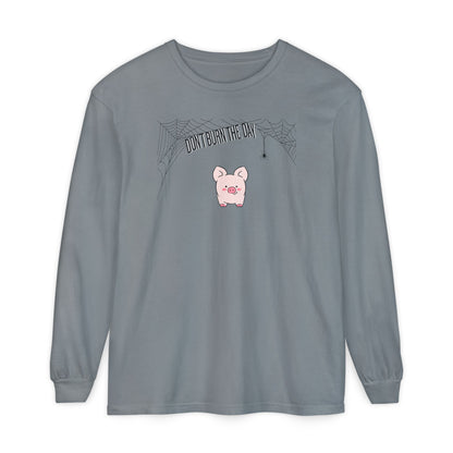Dont Burn The Day Spider Web Long Sleeve Tee