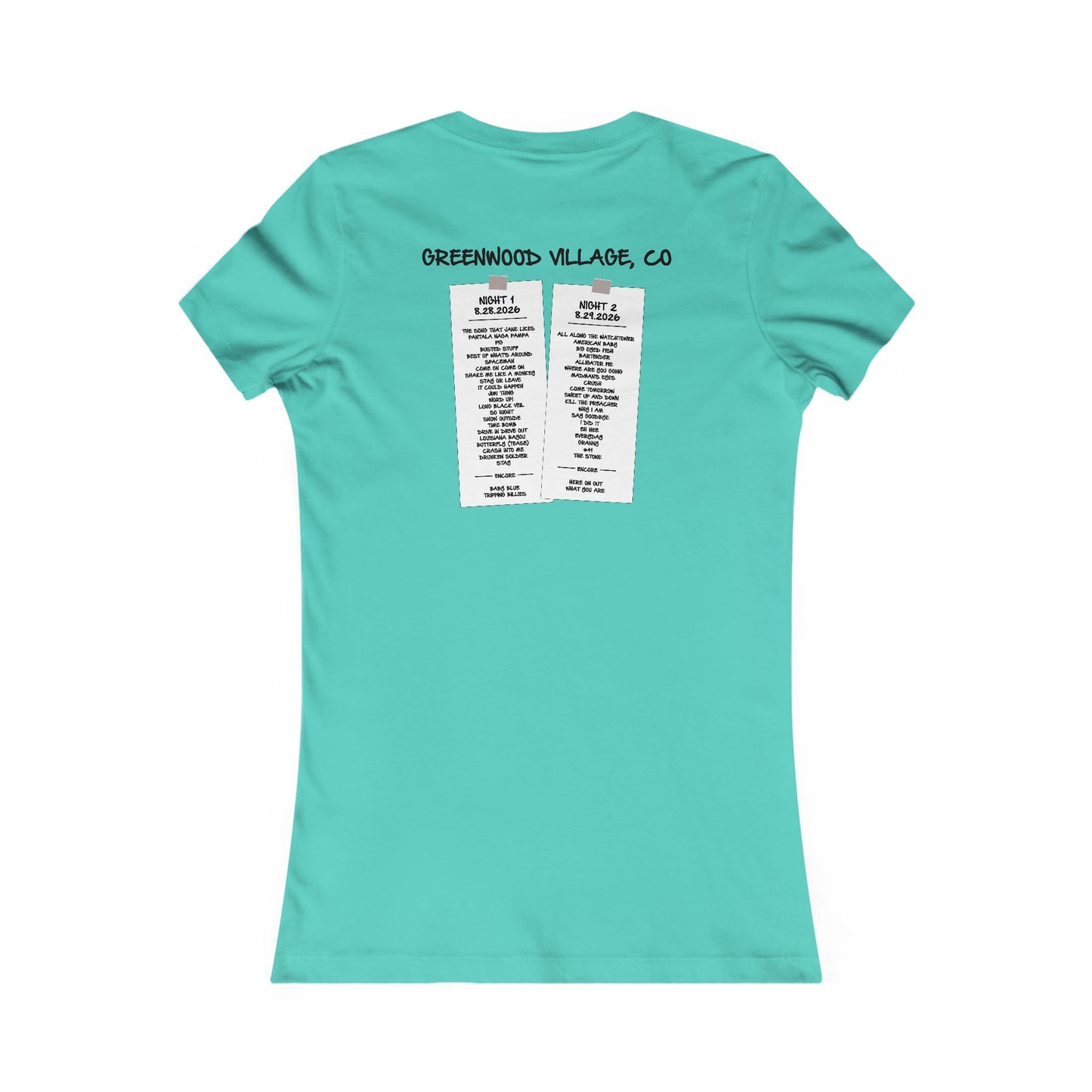 Greenwood Village 2026 Woman's Cut Tee *With Set List