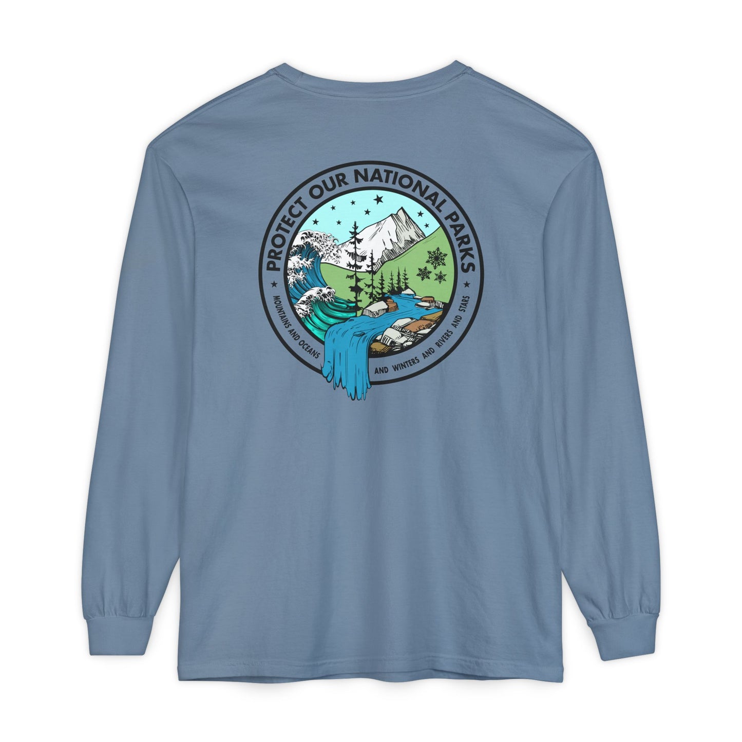 Protect Our National Parks - Funny *With Back Print Long Sleeve T