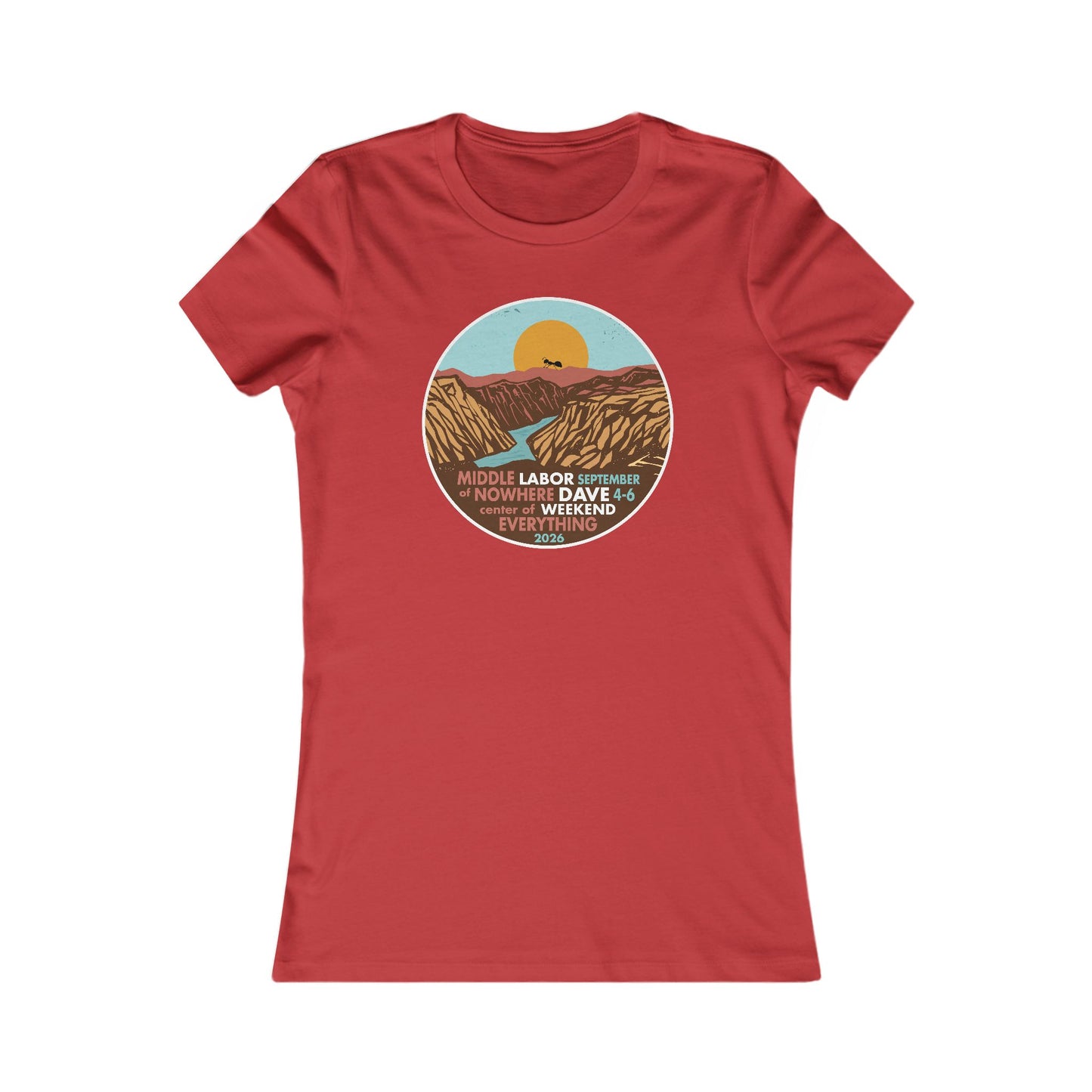 Middle of Nowhere Gorge 2026 Woman's Cut Tee