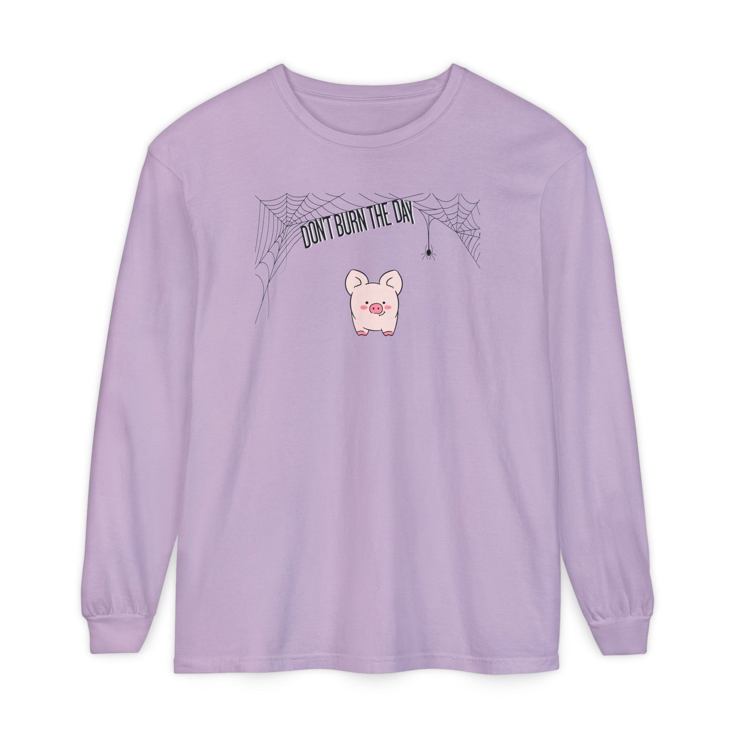 Dont Burn The Day Spider Web Long Sleeve Tee