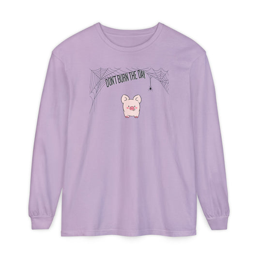 Dont Burn The Day Spider Web Long Sleeve Tee