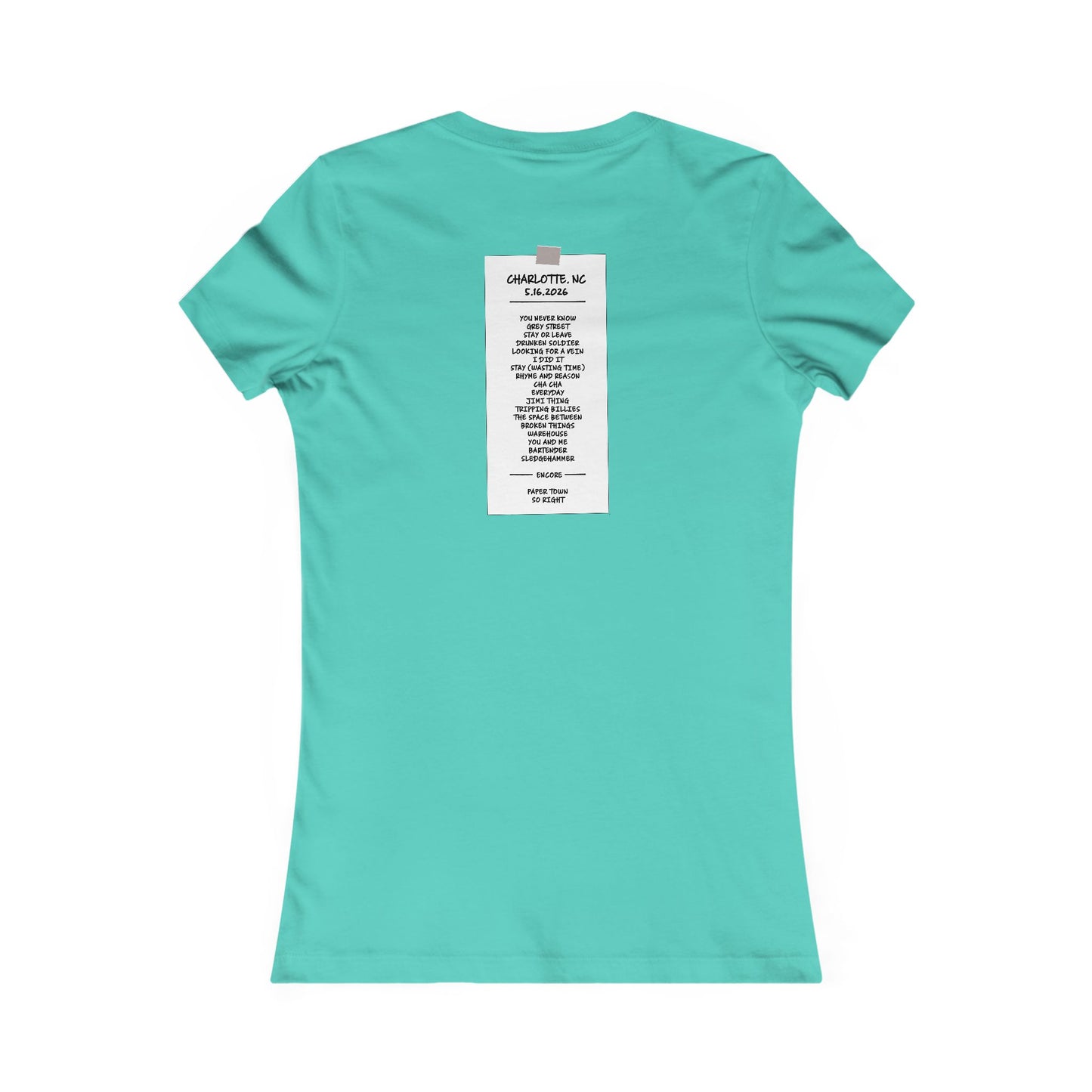 Charlotte NC 2026 Woman's Cut Tee *With Set List