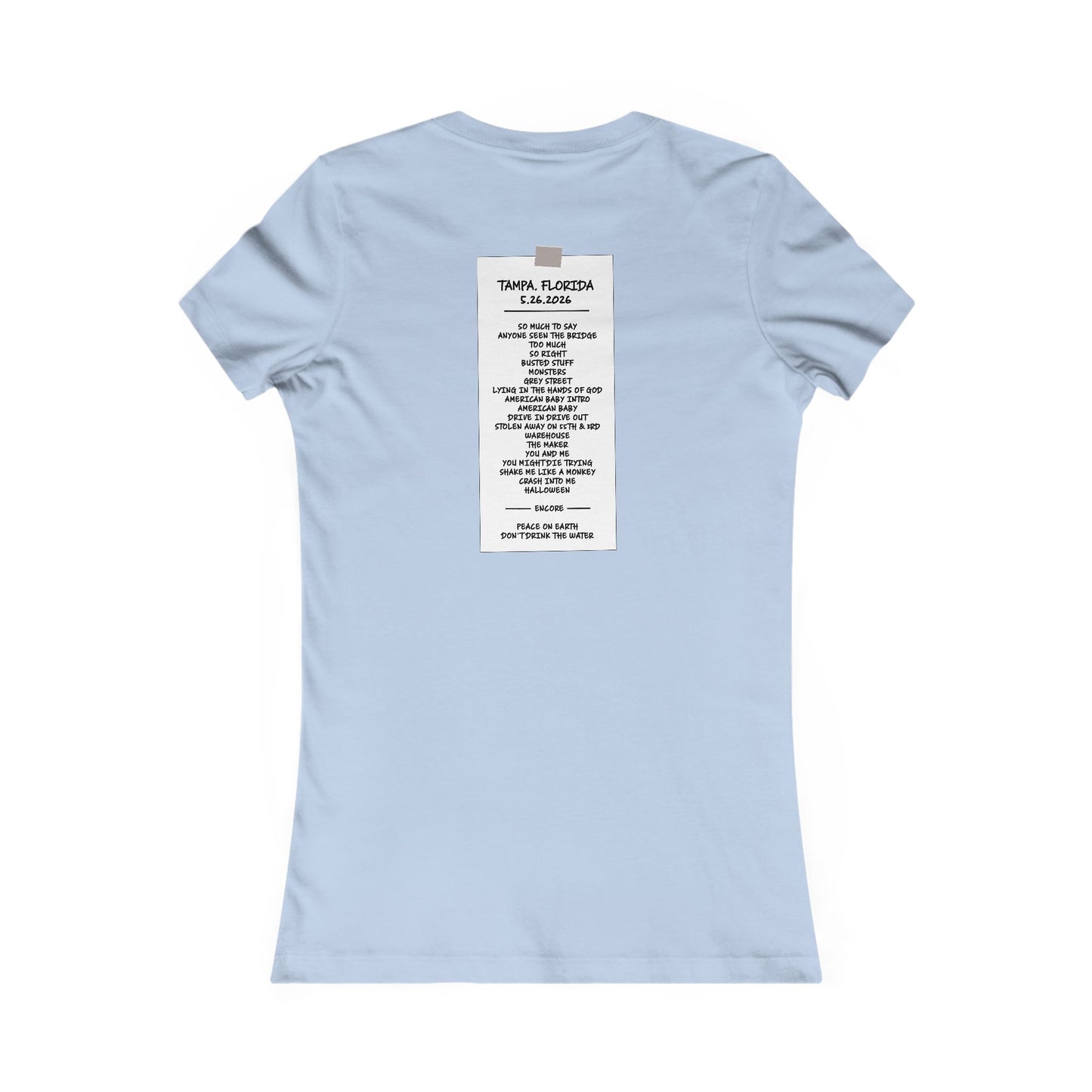 Tampa 2026 Woman's Cut Tee *With Set List
