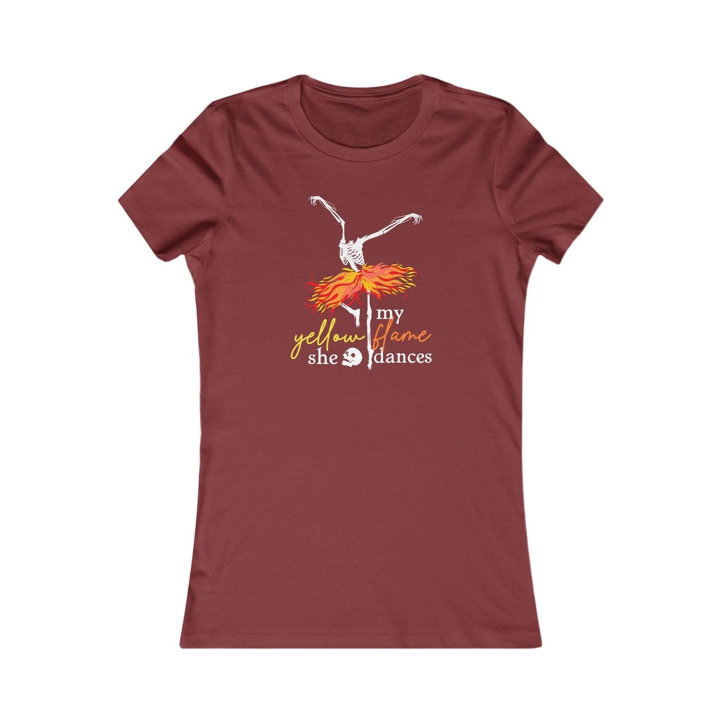 My Yellow Flame Halloween Dance Woman's Cut Tee