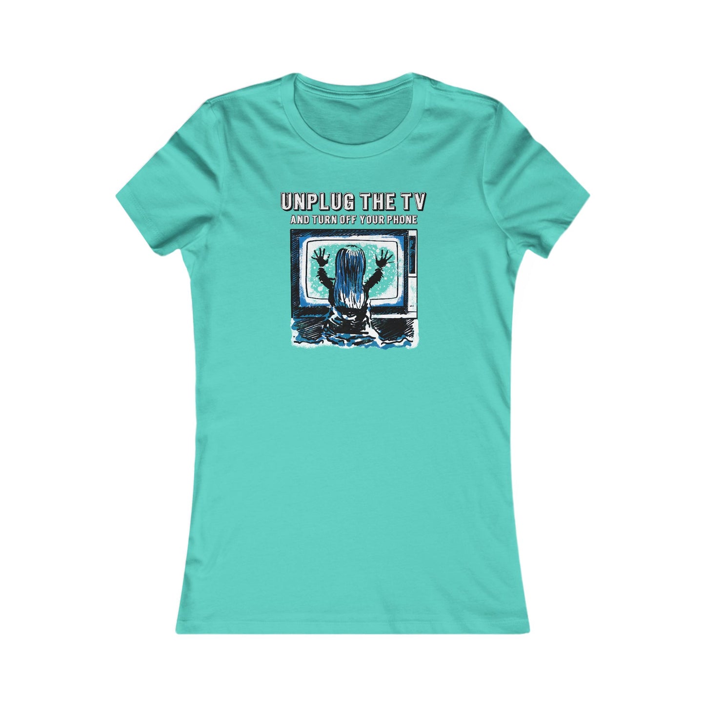 Unplug The TV Woman's Cut Tee