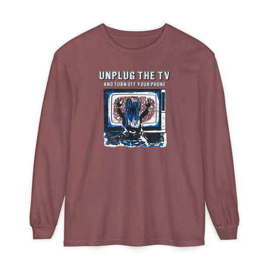 Unplug The TV Long Sleeve Tee