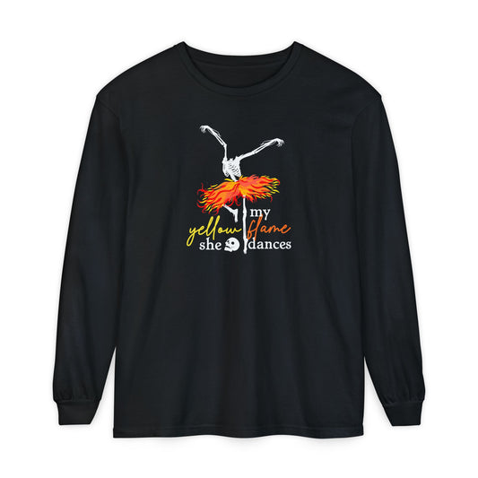 My Yellow Flame Halloween Dance Long Sleeve Tee