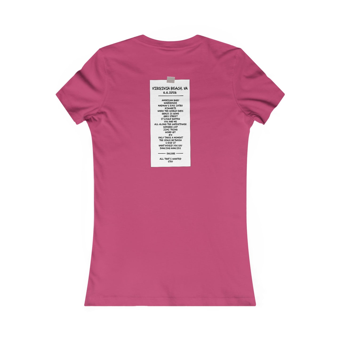 Virginia Beach 2026 Woman's Cut Tee *With Set List
