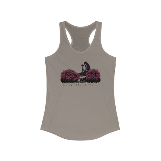 Long Black Veil Tank Top