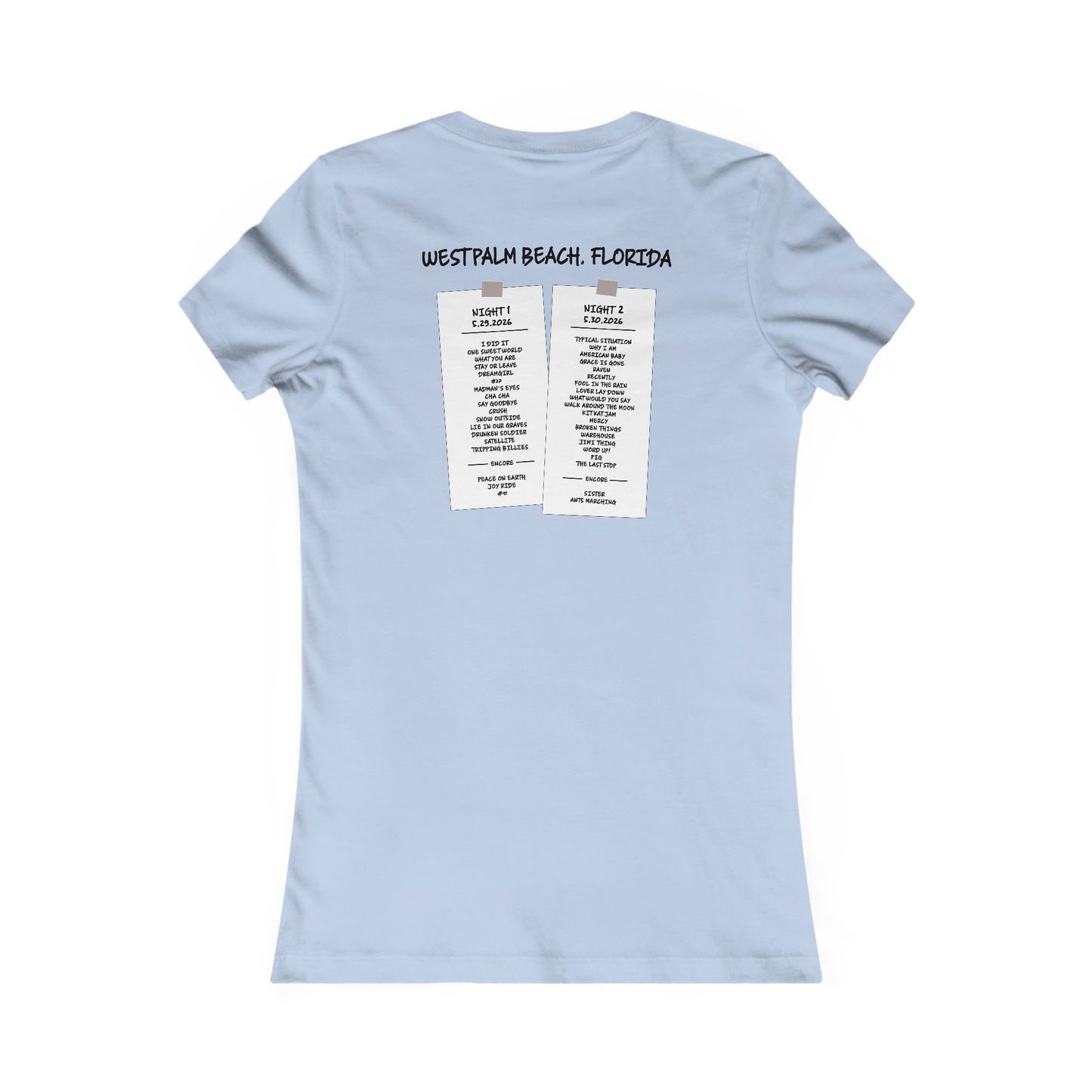 West Palm 2026 Woman's Cut Tee *With Set List