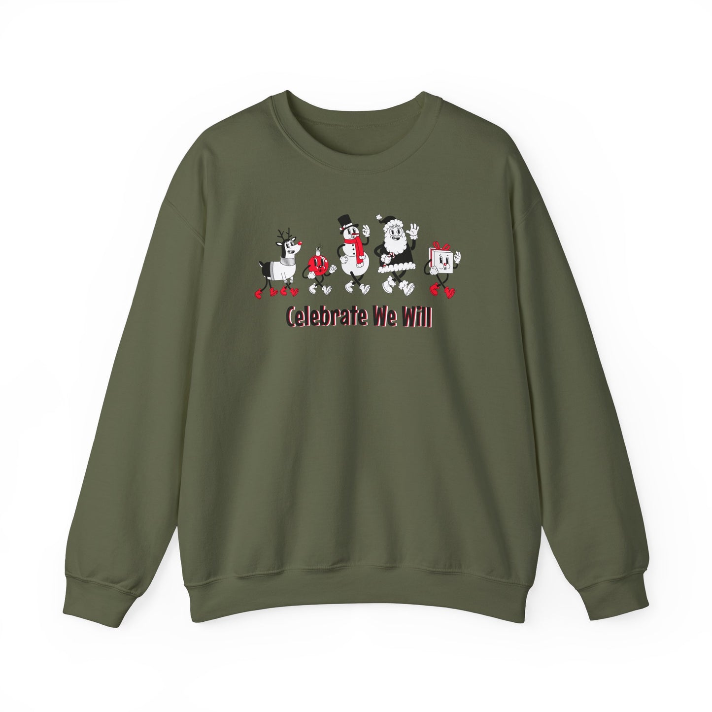 Celebrate We Will Holiday Vintage Crew Neck