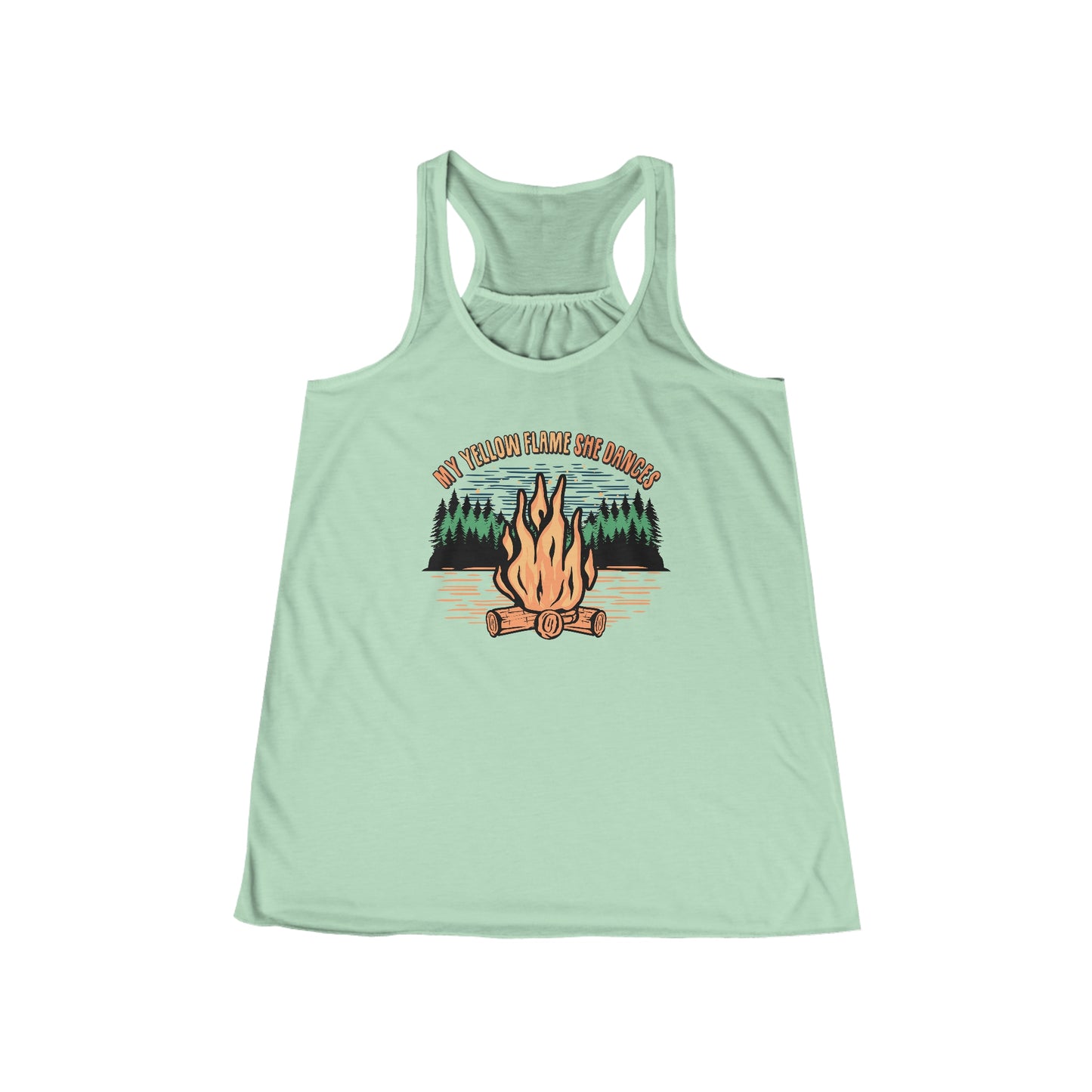 My Yellow Flame She Dances Flowy Tank