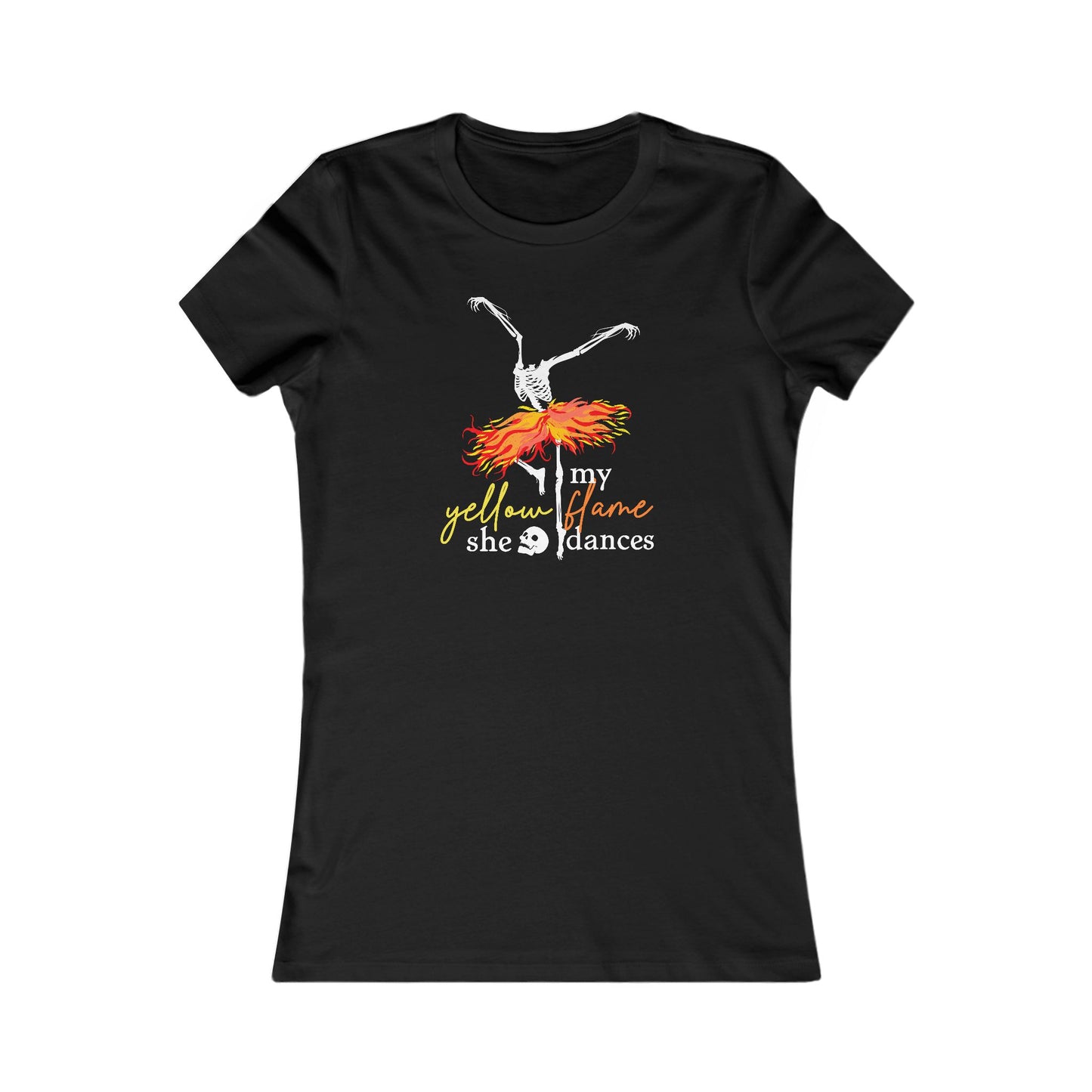My Yellow Flame Halloween Dance Woman's Cut Tee