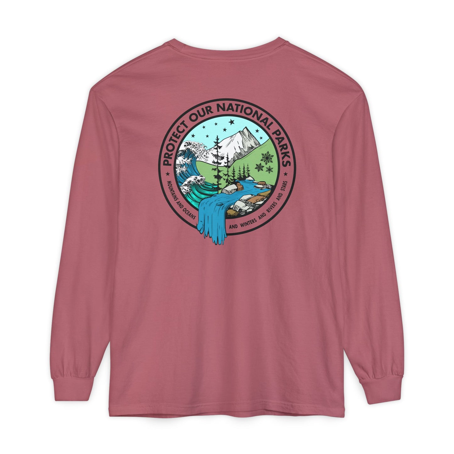 Protect Our National Parks - Funny *With Back Print Long Sleeve T
