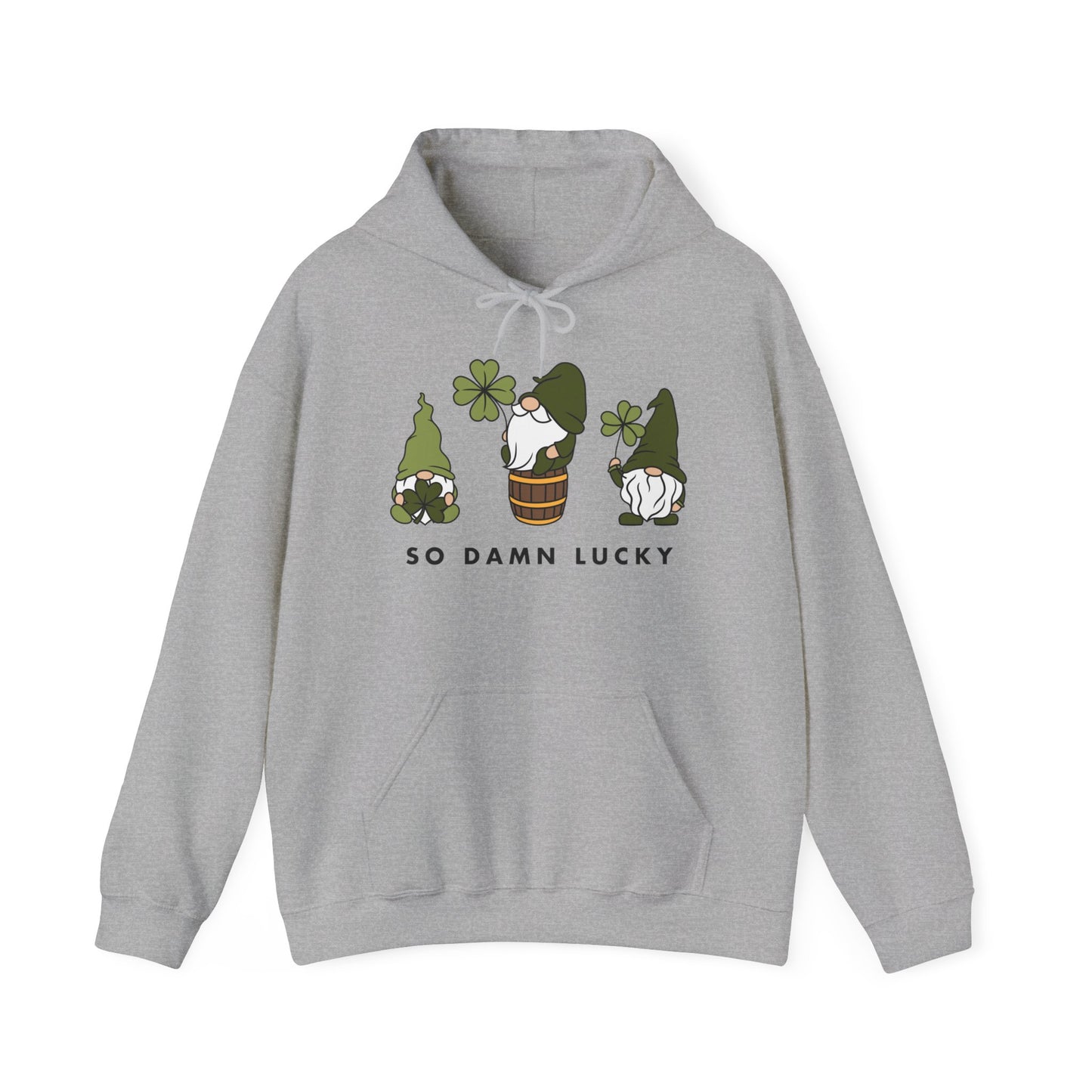 Gnomes So Damn Lucky Hoodie