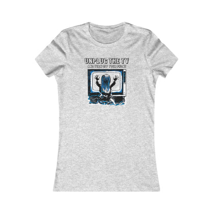 Unplug The TV Woman's Cut Tee