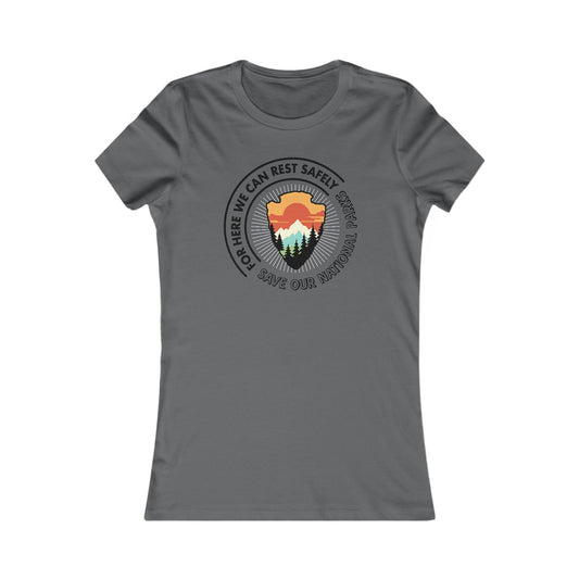 National Parks Rest Safely Woman's Cut Tee