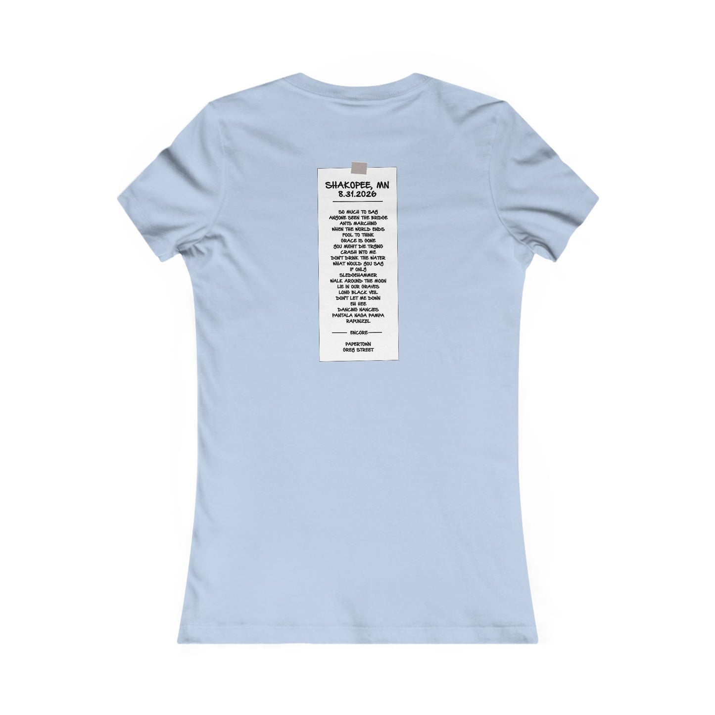 Shakopee Mystic Lake 2026 Woman's Cut Tee *With Set List