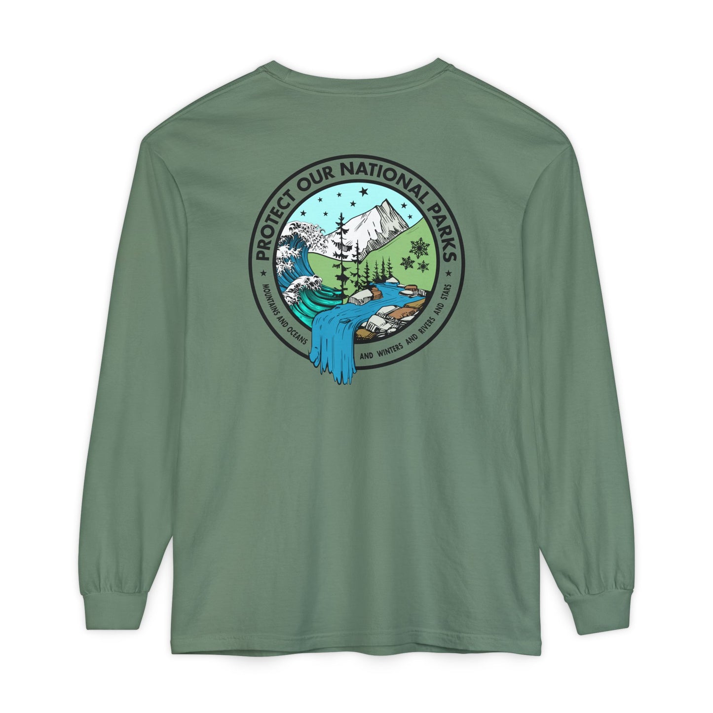 Protect Our National Parks - Funny *With Back Print Long Sleeve T